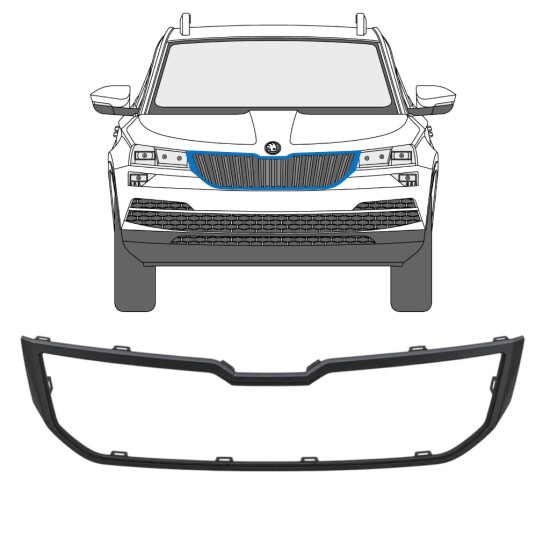 Okvir maske hladilnika za Skoda Karoq 2017-2022 17233