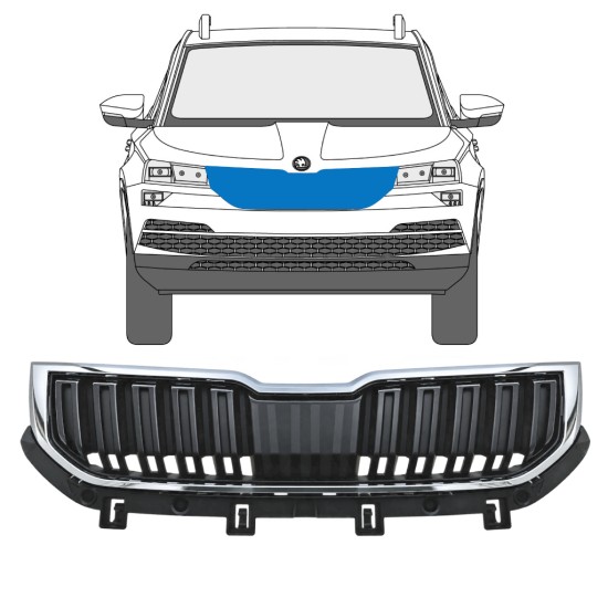 Rešetka za Skoda Karoq 2017-2022 / Komplet 17234