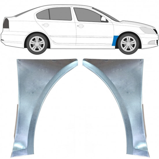 Popravni panel prednjega blatnika za Skoda Octavia 2004-2013 / Levo+Desno / Komplet 9602