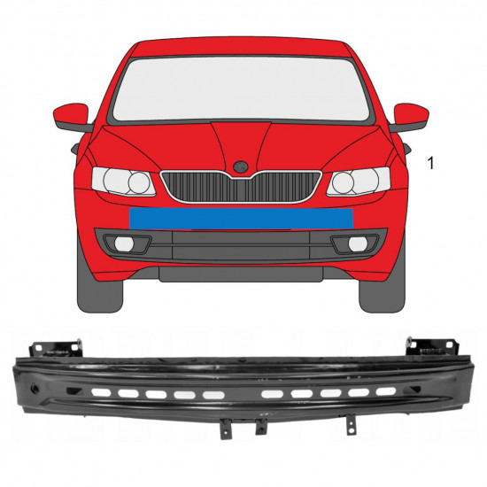 Ojačitev sprednjega odbijača / nosilec za Skoda Octavia III 2013-2017 7569