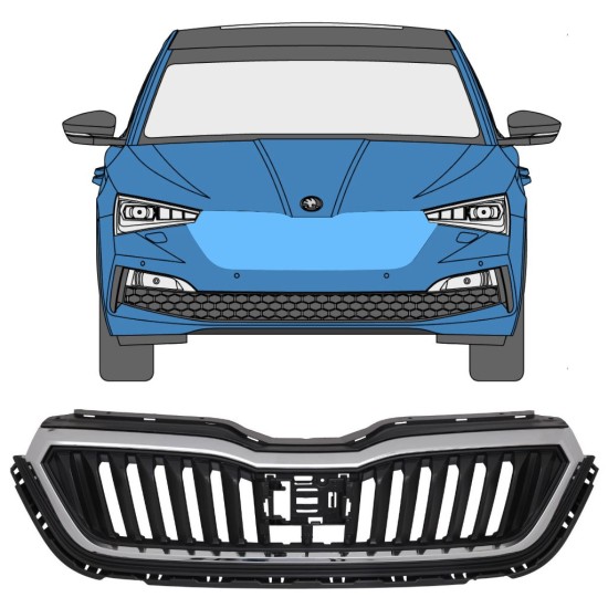 Rešetka za Skoda Scala 2019- 17229