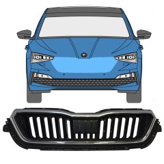 Rešetka za Skoda Scala 2019- / Komplet 11546
