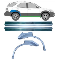 Reparaturni del praga in zadnjega blatnika za Kia Sorento 2002-2009 / Levo+Desno / Komplet 10696