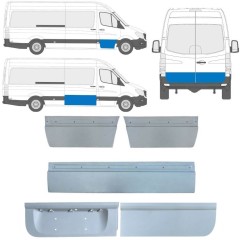 Zunanji popravni panel vrat za Mercedes Sprinter 2006-2018 / Levo+Desno / Komplet 11317