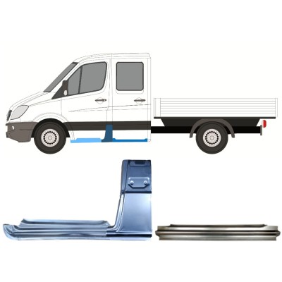 Set popravnih panelov za Mercedes Sprinter 2006-2018 / Leva / Dvojna kabina / 14781