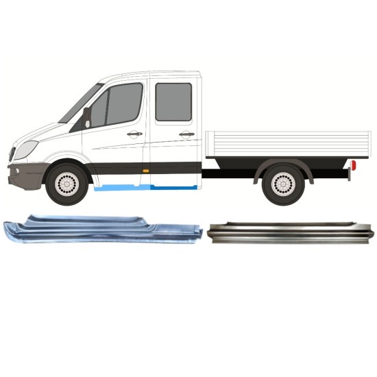 Set popravnih panelov za Mercedes Sprinter 2006-2018 / Leva / Dvojna kabina / 14779