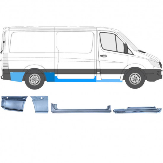 Set popravnih panelov za Mercedes Sprinter 2006-  / MWB / Desna /  12424