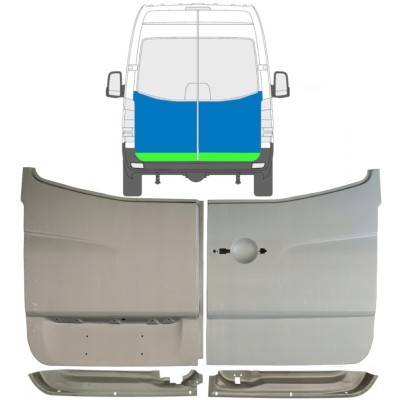 Popravni panel zadnjih vrat za Mercedes Sprinter 2006-2018 / Komplet 10517