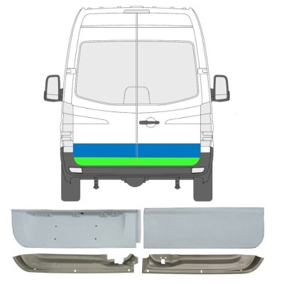 Popravni panel zadnjih vrat za Mercedes Sprinter 2006-2018 / Levo+Desno / Komplet 6050