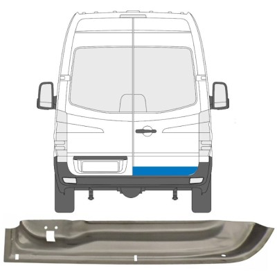 Popravni panel zadnjih vrat za Mercedes Sprinter 2006-2018 / Desna 5681