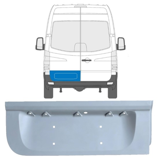 Popravni panel spodnjih zadnjih vrat za Volkswagen Crafter 2005-2017 / Leva 17172