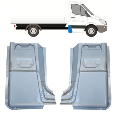 Popravni panel zadnjega vogala za Mercedes Sprinter 2006-2018 / Levo+Desno / Enosedežna kabina / Komplet 15071