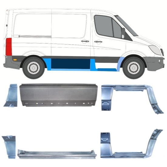 Set popravnih panelov za Volkswagen Crafter 2005-2017 / Levo+Desno 15594