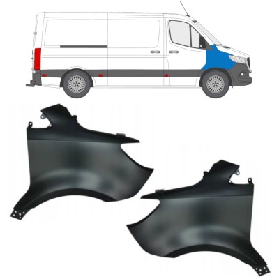 Sprednji blatnik za Mercedes Sprinter 2018- / Levo+Desno / Komplet 14941