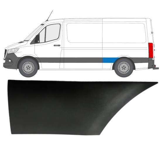 Obloga stranskega dela zadnjega blatnika za Mercedes Sprinter 2018- / Leva 16649
