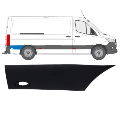 Obloga stranskega dela zadnjega blatnika za kolesom za Mercedes Sprinter 2018- / Desna 16644
