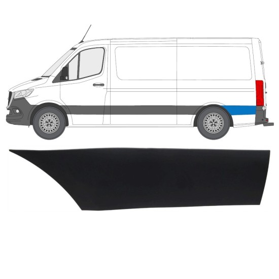 Obloga stranskega dela zadnjega blatnika za kolesom za Mercedes Sprinter 2018- / Leva 16643