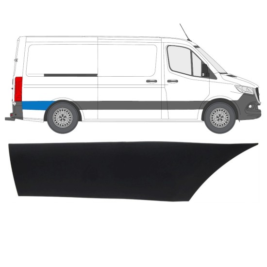 Obloga stranskega dela zadnjega blatnika za kolesom za Mercedes Sprinter 2018- / Desna 16642