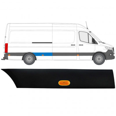 Obloga stranskega dela zadnjega blatnika z lučjo za Mercedes Sprinter 2018- / Desna / Komplet 12964