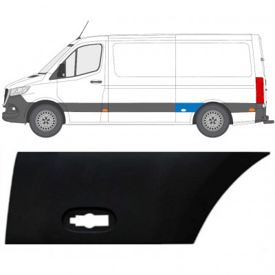 Obloga stranskega dela zadnjega blatnika za Mercedes Sprinter 2018- / Leva 12937
