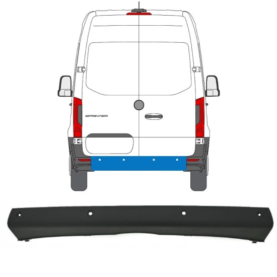 Zadnji odbijač z PDC za Mercedes Sprinter 2018- 14969 Zadnji odbijač z PDC za Mercedes Sprinter 2018- 14969