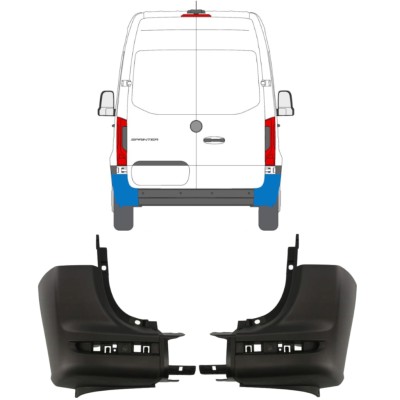 Vogal zadnjega odbijača za Mercedes Sprinter 2018- / Levo+Desno / Komplet 14945