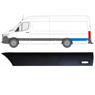Obloga stranskega dela zadnjega blatnika za Mercedes Sprinter 2018- / Leva 12943