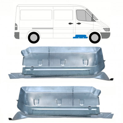 Popravni panel sprednje stopnice z delom praga za Mercedes Sprinter 1995-2006 / Levo+Desno / Komplet 10243