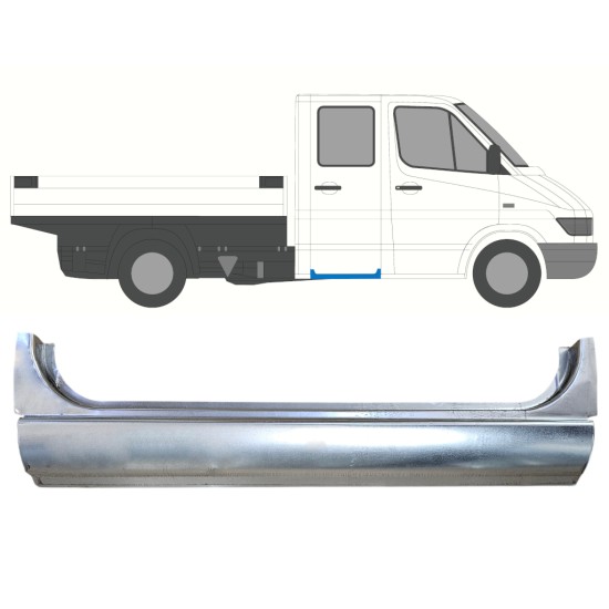 Popravni panel praga zadnjih vrat za Mercedes Sprinter 1995-2006 / Levo = Desno (simetrično) 16385