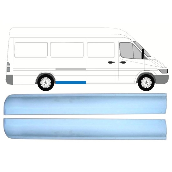 Popravni panel sprednjega dela zadnjega blatnika za Mercedes Sprinter 1995-2006 / Levo+Desno / Komplet 9864