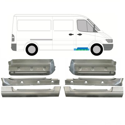 Notranji prag, krilo in sprednji popravni panel stopnice za Mercedes Sprinter 1995-2006 / Komplet 10534
