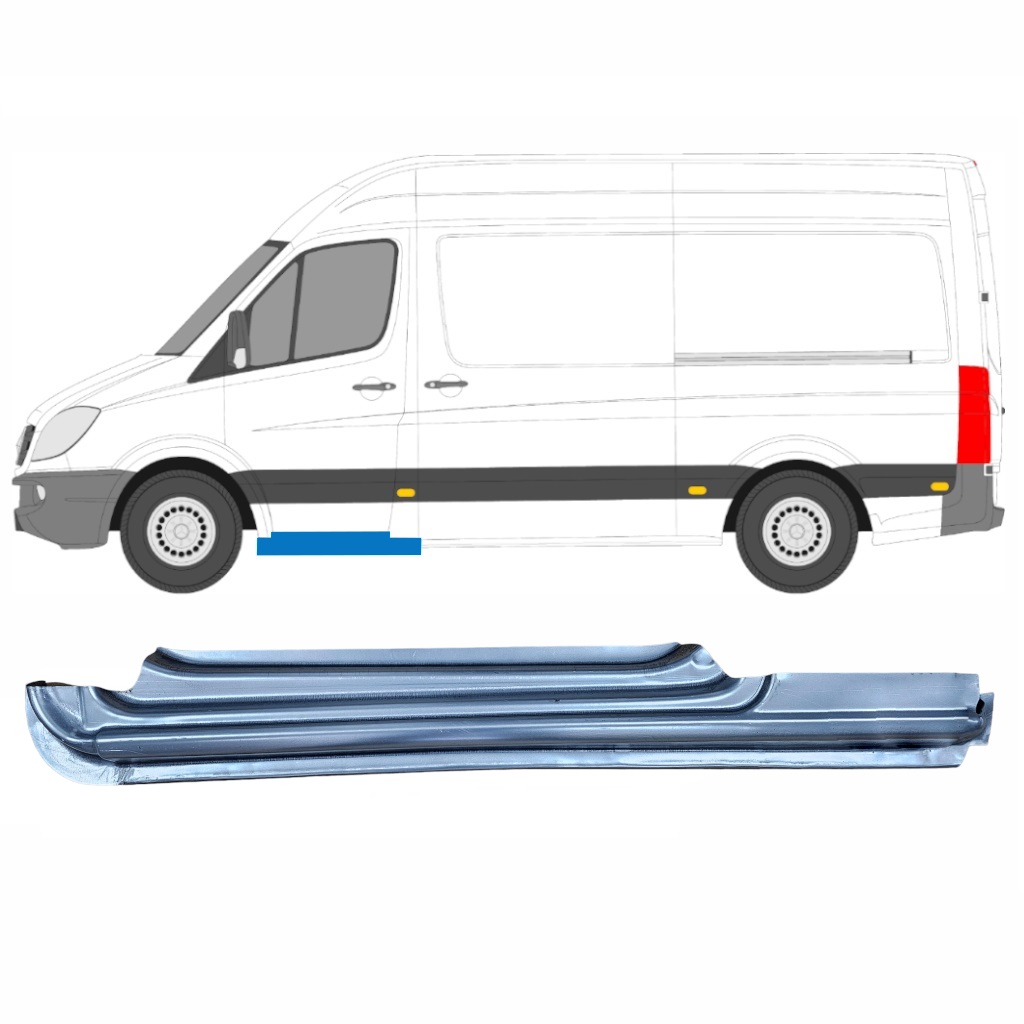 Popravni Panel Praga Sprednjih Vrat Za Mercedes Sprinter 2006-2018 / Leva 8890