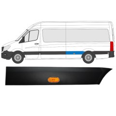 Obloga stranskega dela zadnjega blatnika z lučjo za Mercedes Sprinter 2006-2018 / Leva / Komplet 9057