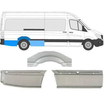 Bok delni za Mercedes Sprinter 2006- / LWB / Desna / Komplet 8717