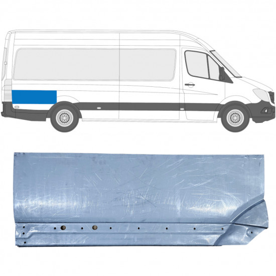 Popravni panel zadnjega dela zadnjega blatnika za Mercedes Sprinter 2006- / Desna 8549