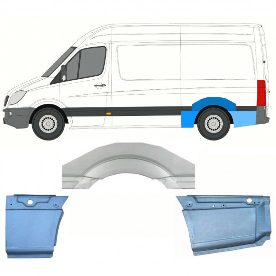 Bok delni za Mercedes Sprinter 2006- / MWB / Leva / Komplet 8716