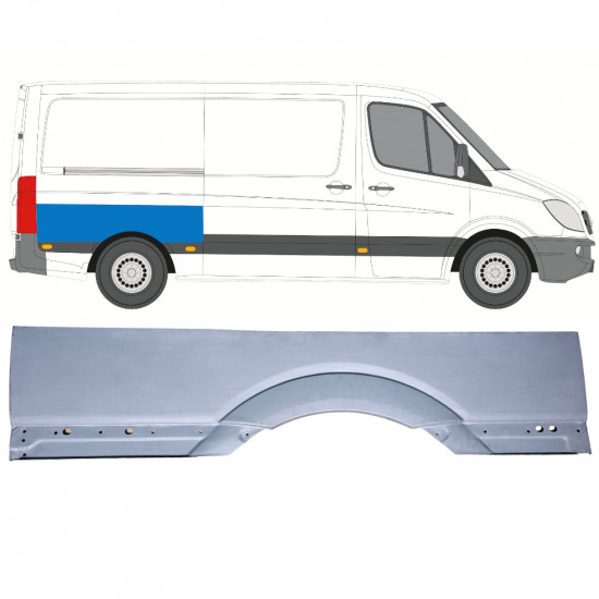Popravni panel velikega zadnjega blatnika za Mercedes Sprinter 2006-2018 / Desna 12972