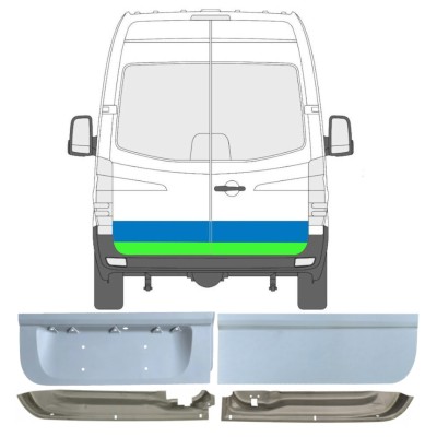 Popravni panel zadnjih vrat za Mercedes Sprinter 2006-2018 / Levo+Desno / Komplet 17174