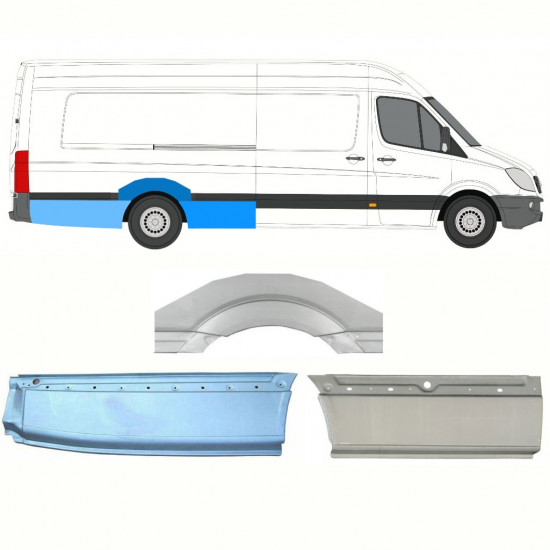 Bok delni za Mercedes Sprinter 2006- / XLWB / Desna / Komplet 8719