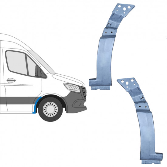 Popravni panel sprednjega blatnika za Mercedes Sprinter 2018- / Komplet 11990