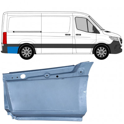 Popravni panel zadnjega blatnika za kolesom za Mercedes Sprinter 2018- / SWB / MWB / Standardni / Desna 8187
