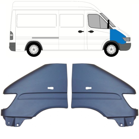 Sprednji blatnik za Mercedes Sprinter 1995-2006 / Levo+Desno / Komplet 9741