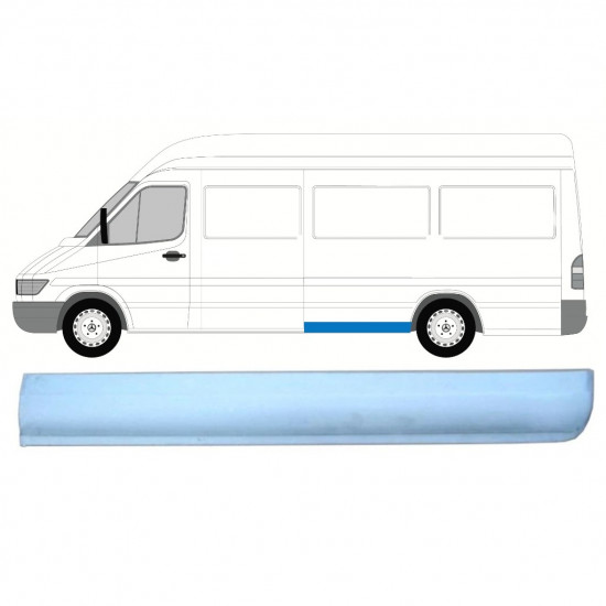 Popravni panel spodnjega dela zadnjega blatnika za Mercedes Sprinter 1995- / LWB / Leva 8139