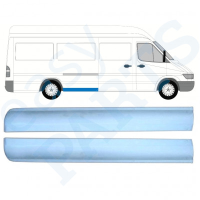 Popravni panel sprednjega dela zadnjega blatnika za Mercedes Sprinter 1995- / LWB / Levo+Desno / Komplet 9864