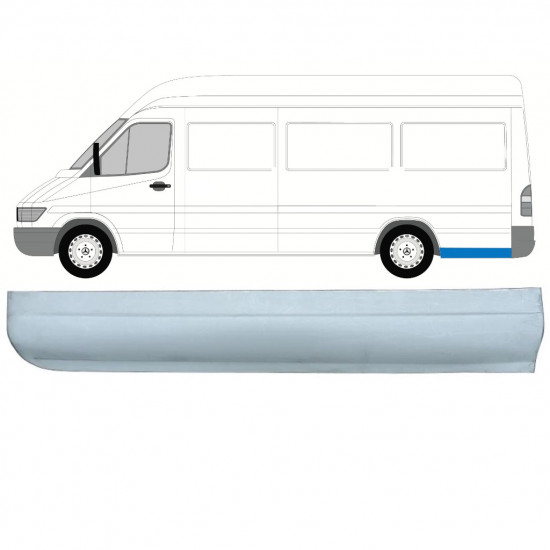 Popravni panel spodnjega zadnjega blatnika za Mercedes Sprinter 1995- / LWB / Leva 8141