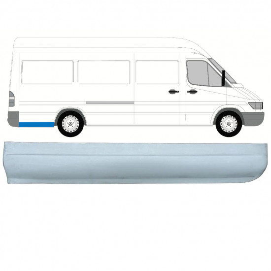 Popravni panel spodnjega zadnjega blatnika za Mercedes Sprinter 1995- / LWB / Desna 8140