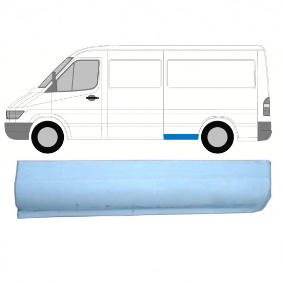 Popravni panel spodnjega zadnjega blatnika za Mercedes Sprinter 1995- / MWB / Leva 8143