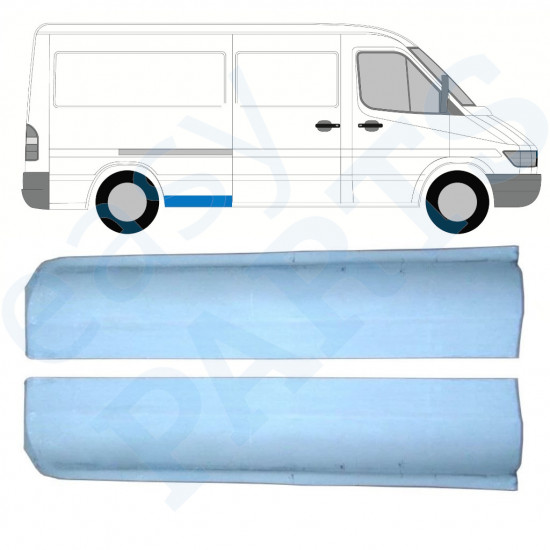 Popravni panel sprednjega dela zadnjega blatnika za Mercedes Sprinter 1995- / MWB / Levo+Desno / Komplet 9861