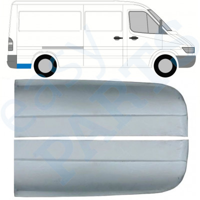 Popravni panel zadnjega dela zadnjega blatnika za Mercedes Sprinter 1995- / MWB / Levo+Desno / Komplet 9862