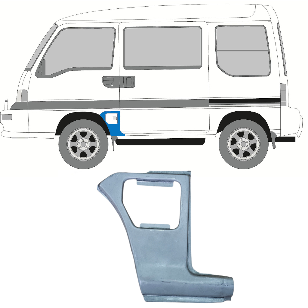 Popravni Panel Prednjega Blatnika Za Subaru Libero 1983-1998 / Leva 8153